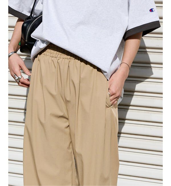 JOURNAL STANDARD「《追加》【撥水/接触冷感/洗える/UVカット】リネンナイロンストレッチワイドパンツ」|その他|