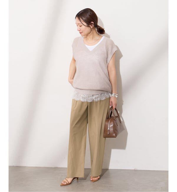 JOURNAL STANDARD「《追加》【撥水/接触冷感/洗える/UVカット】リネンナイロンストレッチワイドパンツ」|その他|