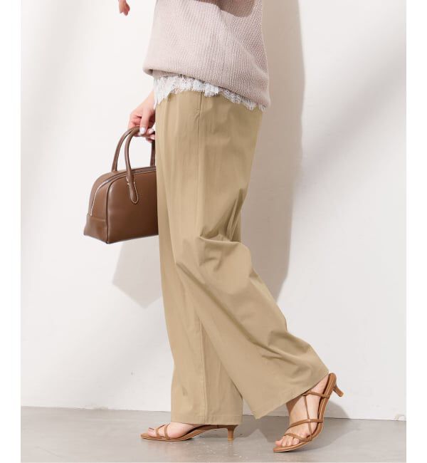 JOURNAL STANDARD「《追加》【撥水/接触冷感/洗える/UVカット】リネンナイロンストレッチワイドパンツ」|その他|ベージュ A