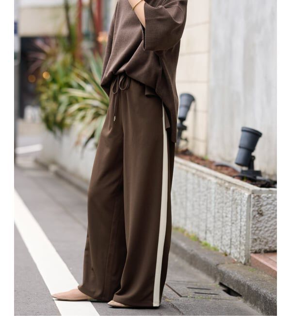 JOURNAL STANDARD relume「《WEB限定追加》カットジャージーラインパンツ」|その他|ブラウン
