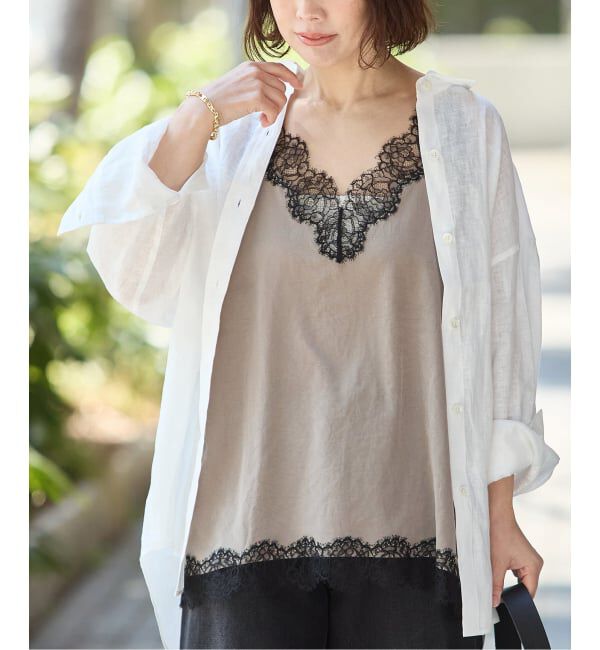 journal standard L'essage「《追加》リバーレースキャミ」|キャミソール|ブラウン C