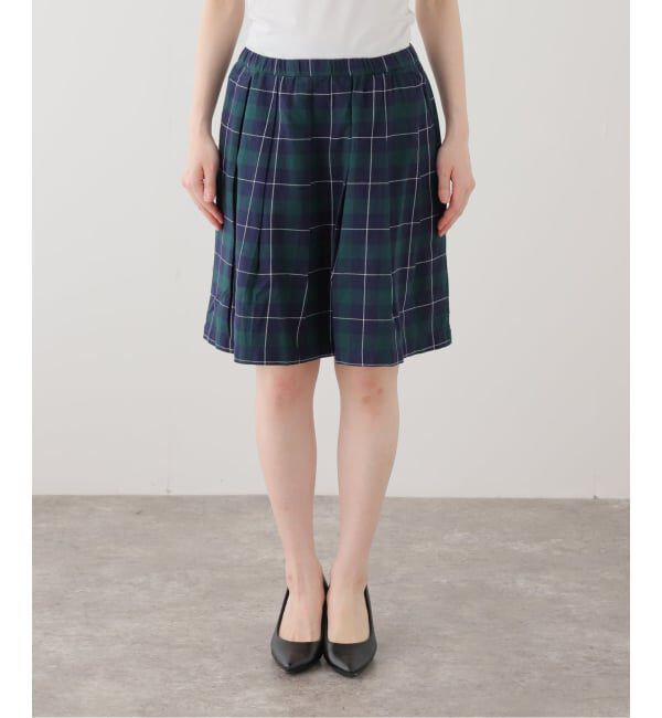 Oriens JOURNAL STANDARD「【OBEY / オベイ】 SHELLY PLAID PLEATED SKIRT」|スカート|グリーン A