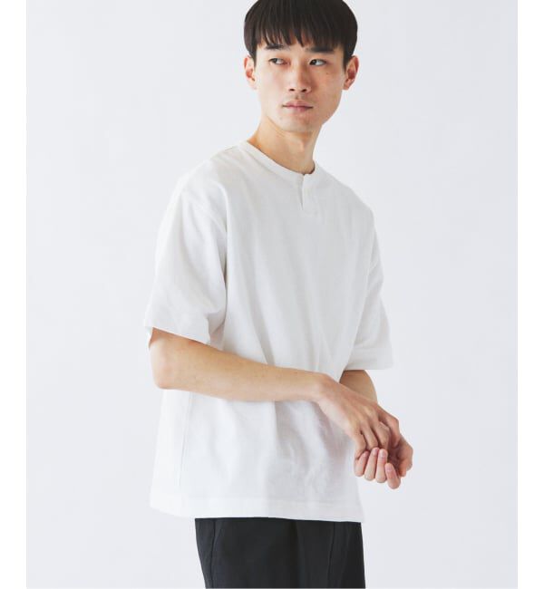 JOURNAL STANDARD relume「ブロック インレイ 1ボタン ヘンリーネック Tシャツ」|Tシャツ・カットソー|