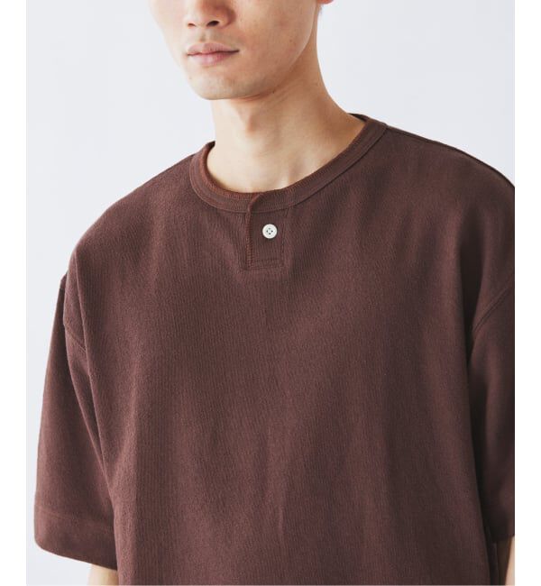 JOURNAL STANDARD relume「ブロック インレイ 1ボタン ヘンリーネック Tシャツ」|Tシャツ・カットソー|
