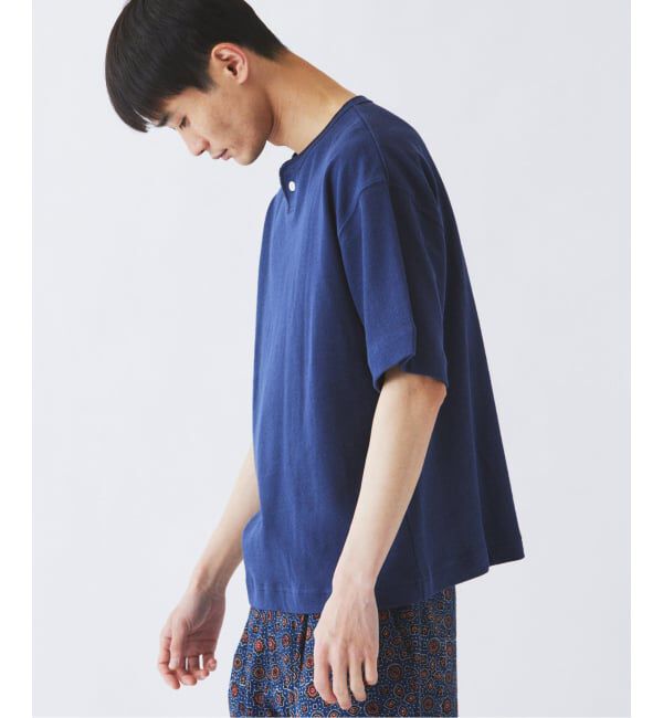 JOURNAL STANDARD relume「ブロック インレイ 1ボタン ヘンリーネック Tシャツ」|Tシャツ・カットソー|