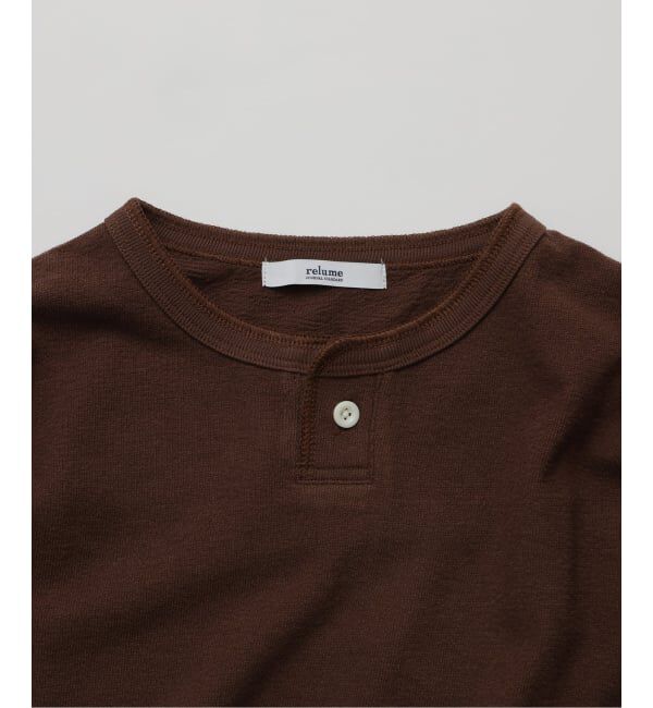 JOURNAL STANDARD relume「ブロック インレイ 1ボタン ヘンリーネック Tシャツ」|Tシャツ・カットソー|