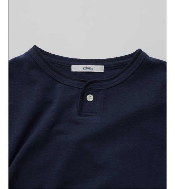 JOURNAL STANDARD relume「ブロック インレイ 1ボタン ヘンリーネック Tシャツ」|Tシャツ・カットソー|