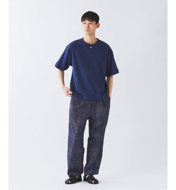 JOURNAL STANDARD relume「ブロック インレイ 1ボタン ヘンリーネック Tシャツ」|Tシャツ・カットソー|