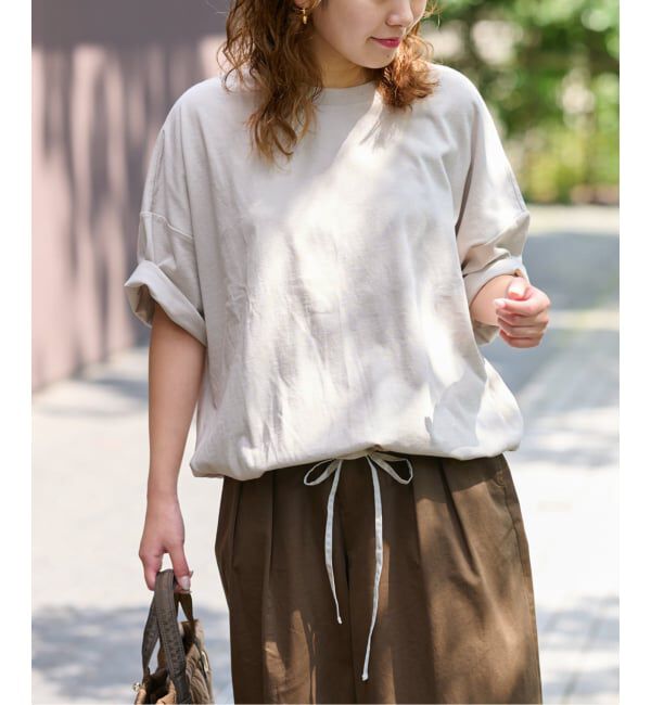 JOURNAL STANDARD relume「《追加》ギャザーヘムショートスリーブTシャツ」|Tシャツ・カットソー|