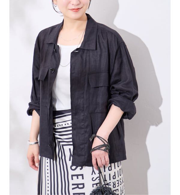 JOURNAL STANDARD「《追加予約3》リネンミリタリージャケット」|ミリタリージャケット|