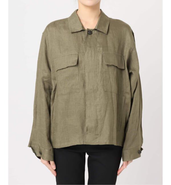 JOURNAL STANDARD「《追加予約3》リネンミリタリージャケット」|ミリタリージャケット|