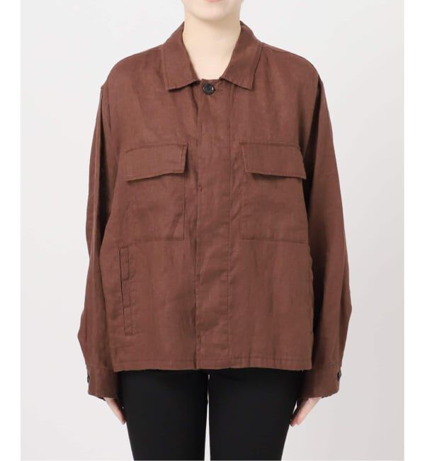 JOURNAL STANDARD「《追加予約3》リネンミリタリージャケット」|ミリタリージャケット|