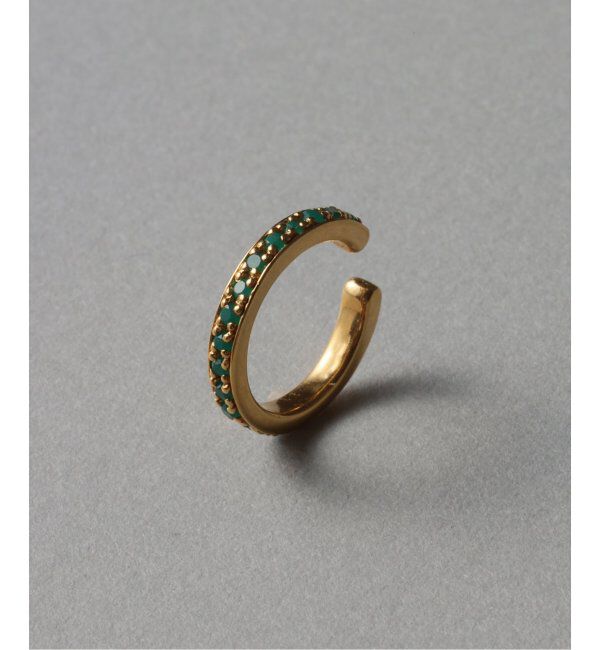 Spick and Span「《WEB限定》【SAMH by LILAS】イヤーカフグリーンアゲート SV(片耳)」|イヤーカフ|