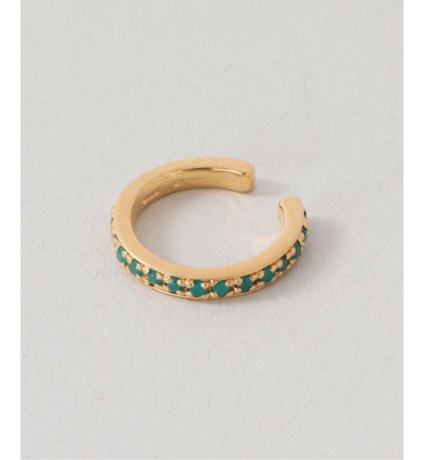 Spick and Span「《WEB限定》【SAMH by LILAS】イヤーカフグリーンアゲート SV(片耳)」|イヤーカフ|