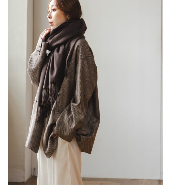 NOBLE「《追加2》オリジナルカシミヤストール」|マフラー|ブラウン