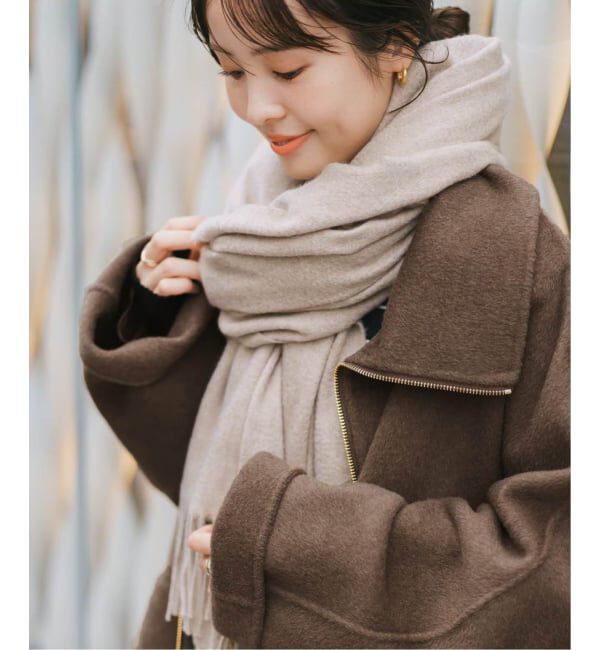 NOBLE「《追加2》オリジナルカシミヤストール」|マフラー|ベージュ