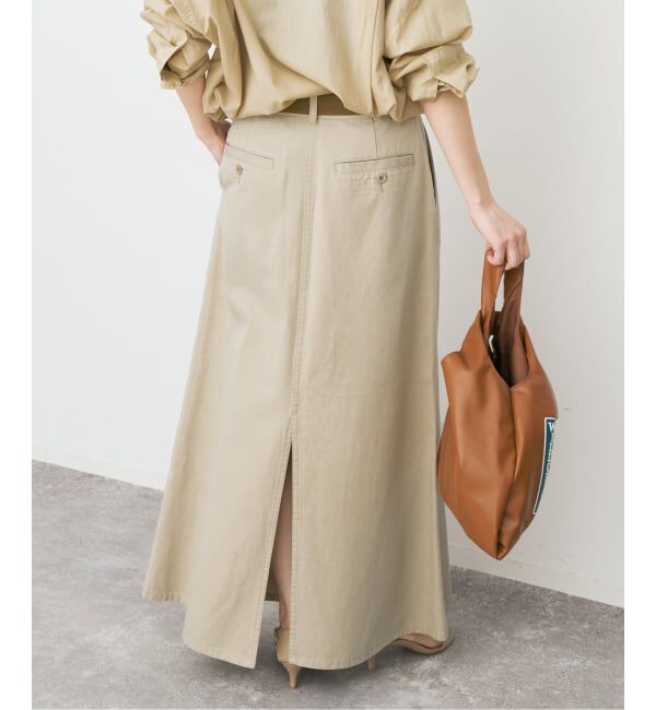 Spick and Span「ウォッシュドツイルナロースカート」|スカート|