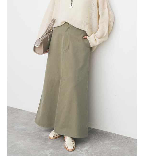 Spick and Span「ウォッシュドツイルナロースカート」|スカート|