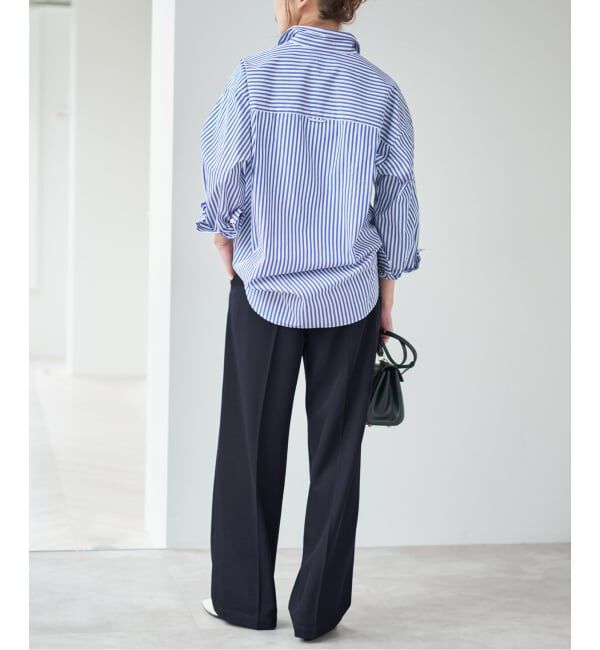 Spick and Span「ドレープチノ1タックストレートパンツ」|チノ|