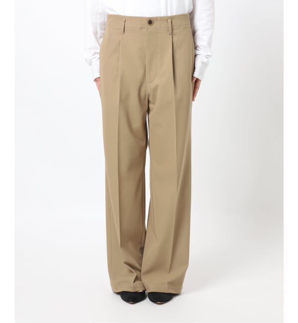 Spick and Span「ドレープチノ1タックストレートパンツ」|チノ|