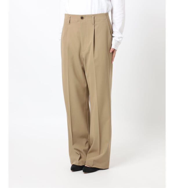 Spick and Span「ドレープチノ1タックストレートパンツ」|チノ|