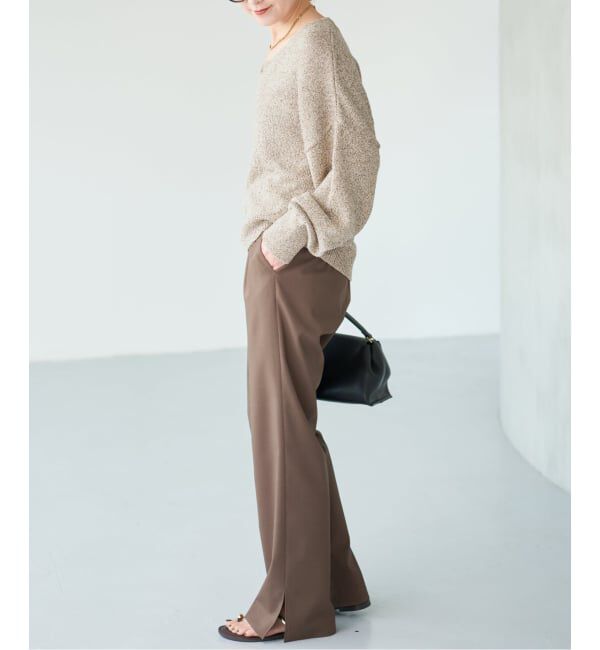 Spick and Span「レーヨンペーパーヤーンVネックプルオーバー」|ニット・セーター|