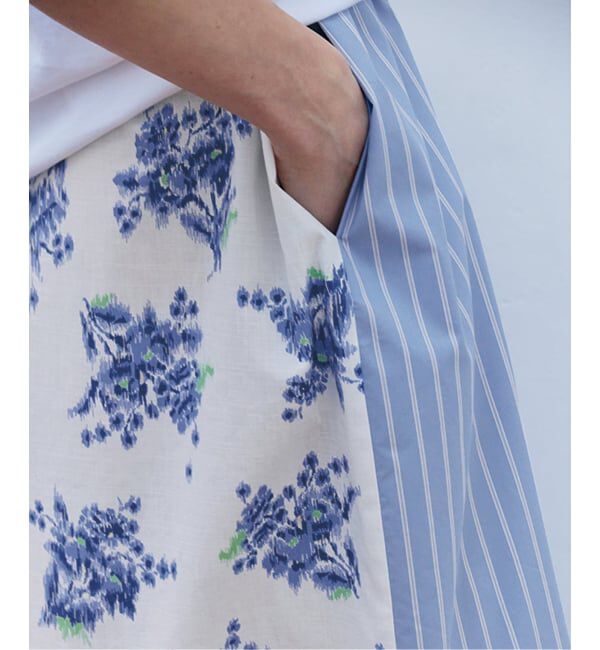 Glyph「《一部店舗+WEB限定》Glyph Stripe x Flower Print Shirt Dress」|ワンピース|