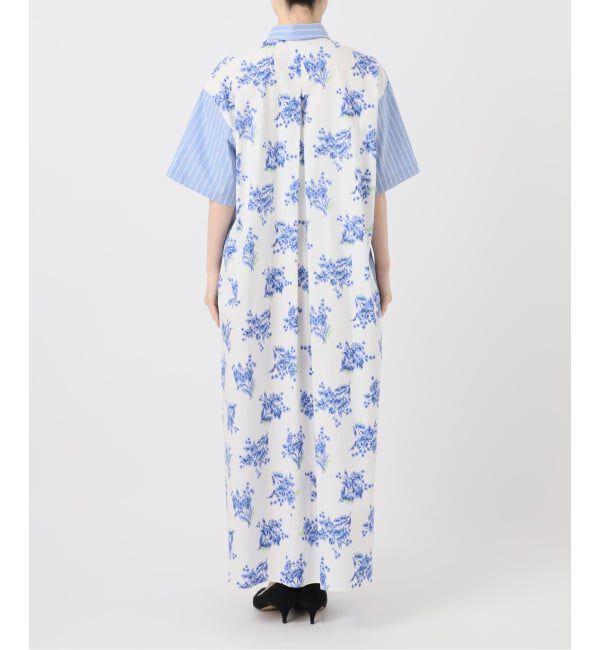 Glyph「《一部店舗+WEB限定》Glyph Stripe x Flower Print Shirt Dress」|ワンピース|
