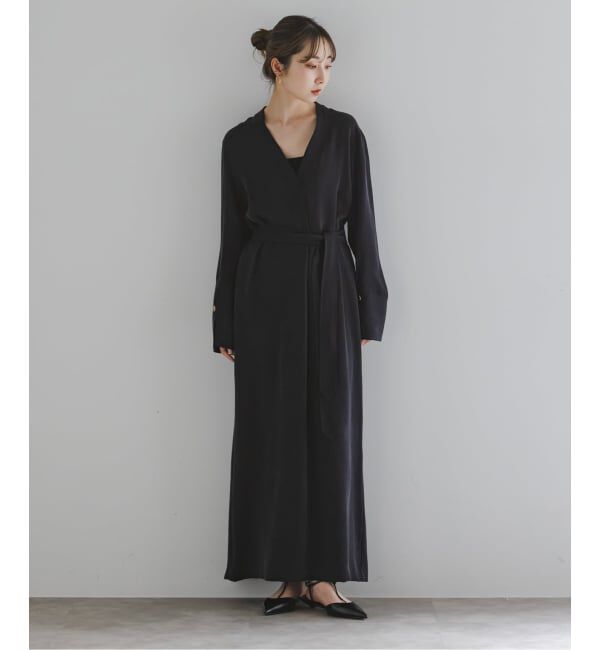 NOBLE「ELENI/エルニ キュプラサテンリーンワンピース」|ワンピース|