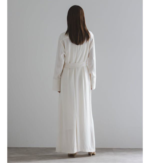 NOBLE「ELENI/エルニ キュプラサテンリーンワンピース」|ワンピース|