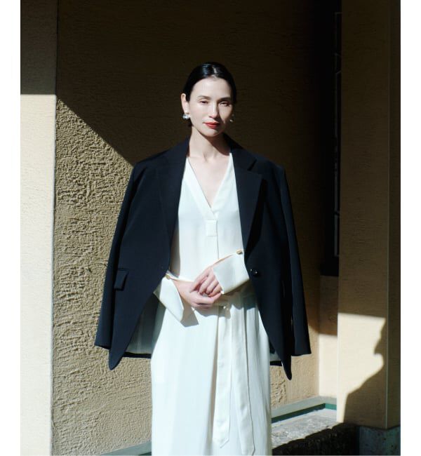 NOBLE「ELENI/エルニ キュプラサテンリーンワンピース」|ワンピース|