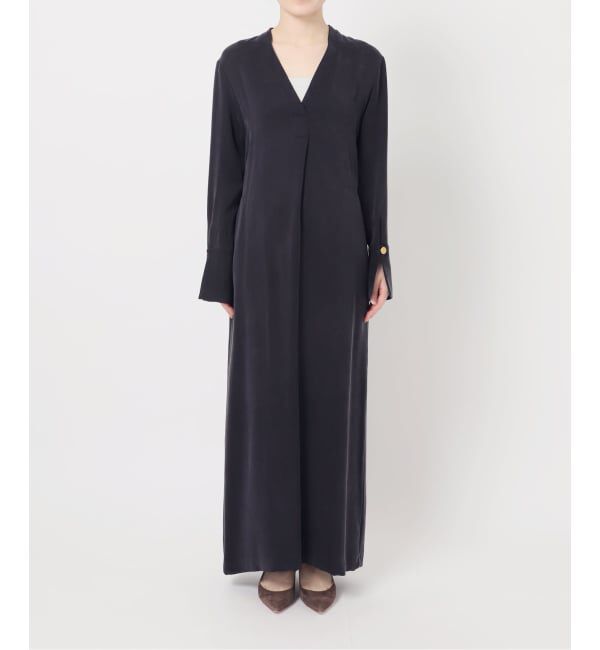 NOBLE「ELENI/エルニ キュプラサテンリーンワンピース」|ワンピース|