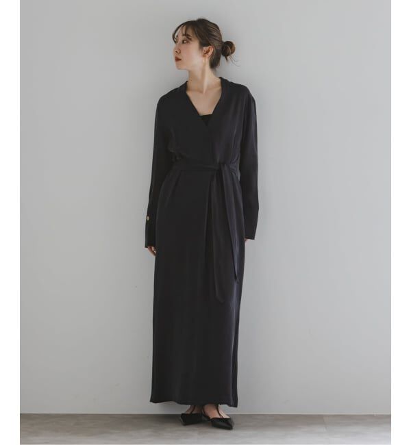 NOBLE「ELENI/エルニ キュプラサテンリーンワンピース」|ワンピース|