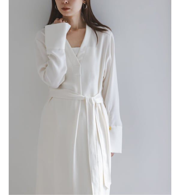 NOBLE「ELENI/エルニ キュプラサテンリーンワンピース」|ワンピース|