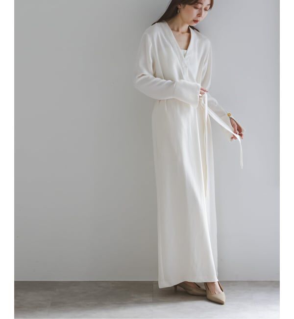 NOBLE「ELENI/エルニ キュプラサテンリーンワンピース」|ワンピース|