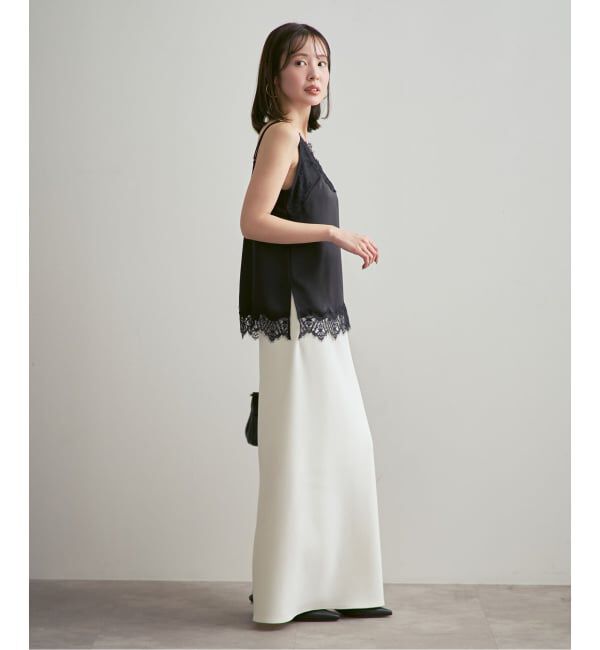 NOBLE「《追加予約》リバーレーストリミングサテンキャミソール3」|キャミソール|