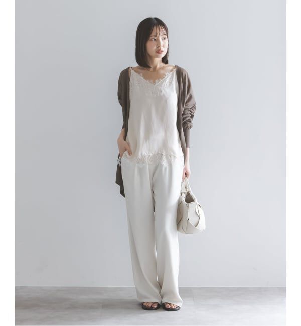 NOBLE「《追加予約》リバーレーストリミングサテンキャミソール3」|キャミソール|