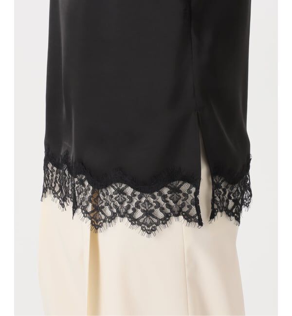 NOBLE「《追加予約》リバーレーストリミングサテンキャミソール3」|キャミソール|