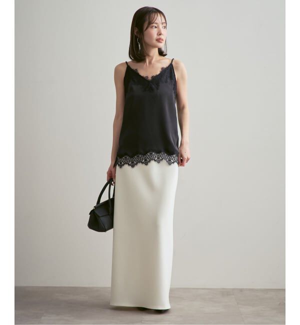 NOBLE「《追加予約》リバーレーストリミングサテンキャミソール3」|キャミソール|