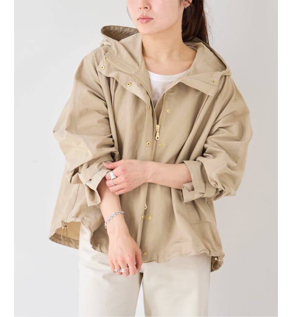 U by SPICK&SPAN「《WEB限定 / 追加》コットン/ナイロングログランフレアブルゾン」|ブルゾン・スタジャン|