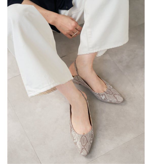 Spick and Span「《WEB限定》Spick & Span バックストラップパンプス（パイソン）」|パンプス|ベージュ