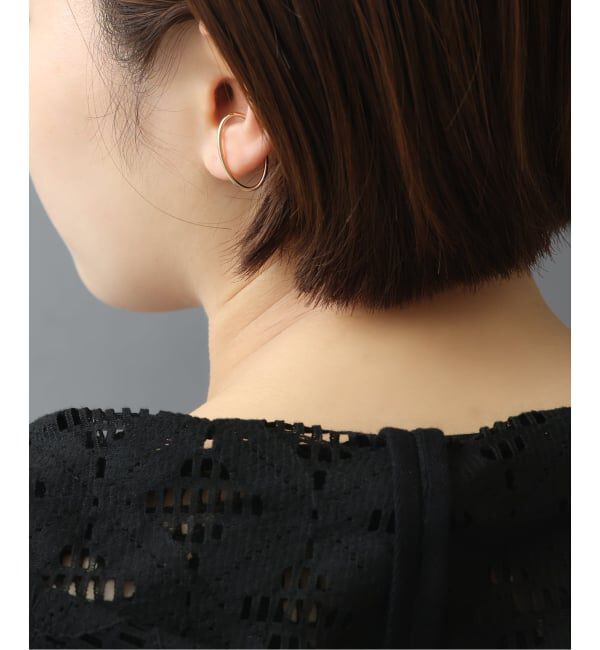 Lilas by Spick&Span「オーバルパイプイヤーカフ K10（片耳）」|イヤーカフ|