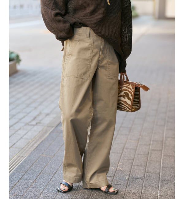 Spick and Span「《追加2》ルーズベイカーパンツ」|カーゴ|