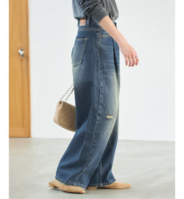 Spick and Span「《WEB限定 / 追加2》5 1/2 TUCKBARREL DENIM」|デニム|