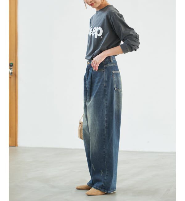 Spick and Span「《WEB限定 / 追加2》5 1/2 TUCKBARREL DENIM」|デニム|