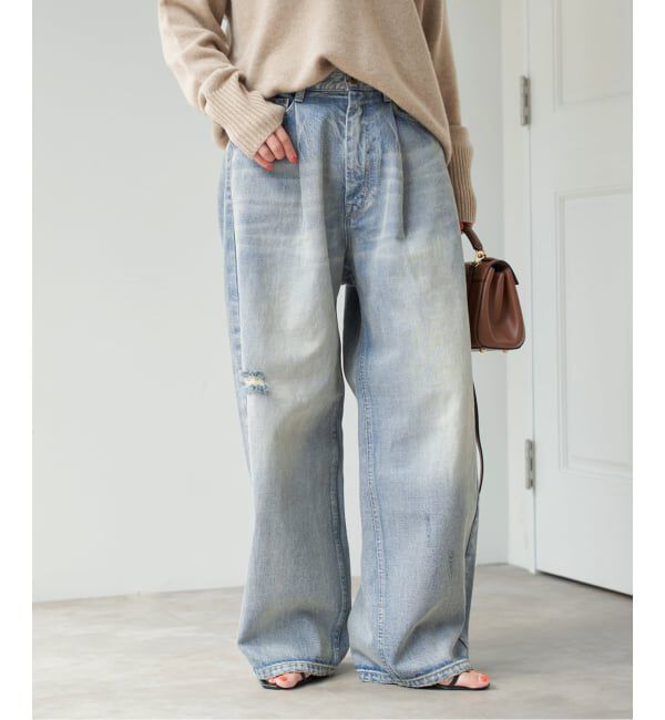 Spick and Span「《WEB限定 / 追加2》5 1/2 TUCKBARREL DENIM」|デニム|