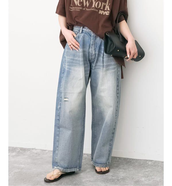 Spick and Span「《WEB限定 / 追加2》5 1/2 TUCKBARREL DENIM」|デニム|