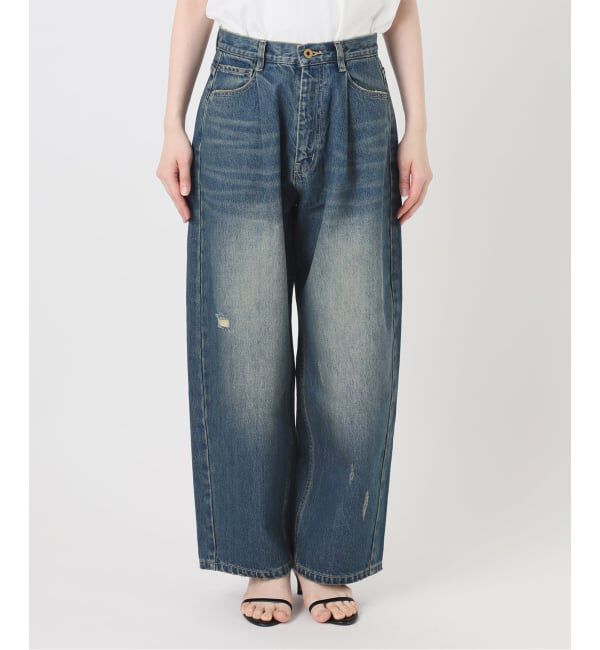 Spick and Span「《WEB限定 / 追加2》5 1/2 TUCKBARREL DENIM」|デニム|