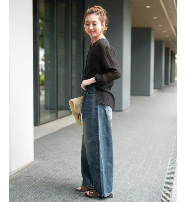 Spick and Span「《WEB限定 / 追加2》5 1/2 TUCKBARREL DENIM」|デニム|