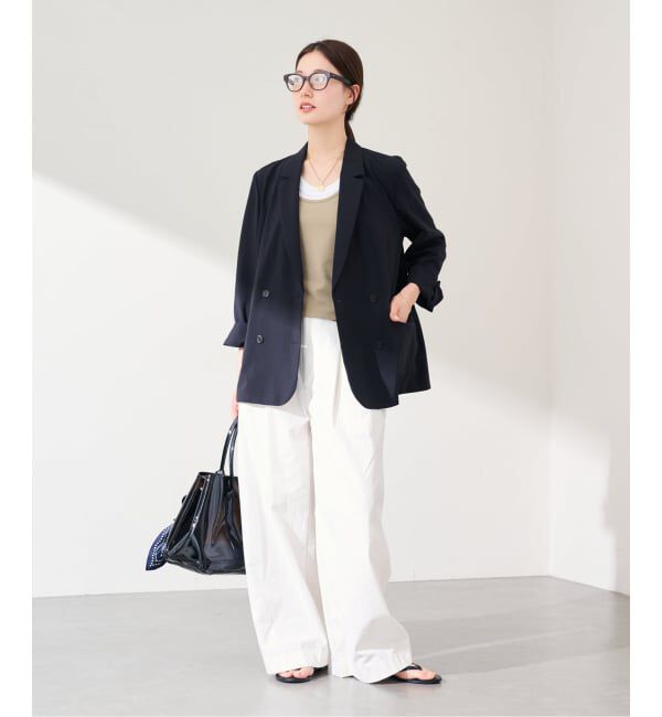 FRAMeWORK「撥水強撚PEダブルジャケット」|テーラードジャケット|